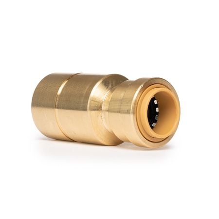Quickfitting 1in CTS x 1/2in Push-to-Connect Brass Push Reducer Coupling Fitting LF8138R